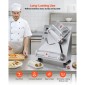 Φύλλο με ρολό VEVOR Pizza Dough, Αυτόματη πρέσα πίτσας από ανοξείδωτο χάλυβα 3-14 ιντσών, Εμπορική ηλεκτρική μηχανή παρασκευής ζυμαρικών 370 W, 260 τμχ ανά ώρα, ρυθμιζόμενο πάχος, με καπάκι πρέσας ζύμης