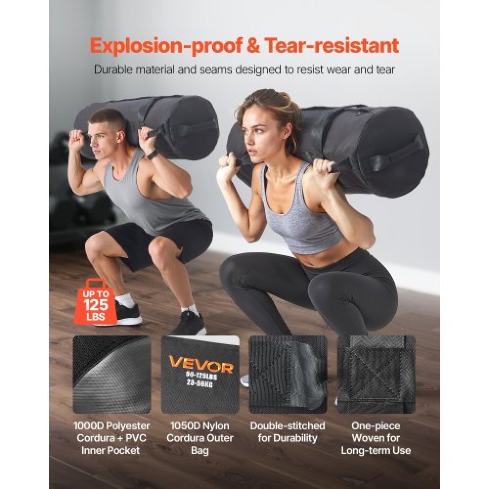 VEVOR Workout Sandbag Heavy Duty Fitness Bag for CrossFit and Weight Training