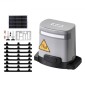 VEVOR Solar Sliding Gate Opener, 280W Electric Gate Opener για πόρτες έως 20m 816kg, Κινητήρας γρανάζι με κυλιόμενο φράχτη πόρτας με αισθητήρα υπέρυθρων & 2 τηλεχειριστήρια, σύστημα ανοίγματος θυρών Driveway