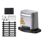 VEVOR Solar Sliding Gate Opener, 280W Electric Gate Opener για πόρτες έως 20m 816kg, Κινητήρας γρανάζι με κυλιόμενο φράχτη πόρτας με αισθητήρα υπέρυθρων & 2 τηλεχειριστήρια, σύστημα ανοίγματος θυρών Driveway