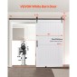 VEVOR Συρόμενη Πόρτα Αχυρώνα, 1219 x 2134 mm, Πάνελ MDF υψηλής αντοχής, Πόρτα αχυρώνα με κιτ υλικού, Αδιάβροχη επιφάνεια PVC, Εύκολη εγκατάσταση, Πλαίσιο H, Ομαλά και αθόρυβα συρόμενα για σαλόνι, μπάνιο