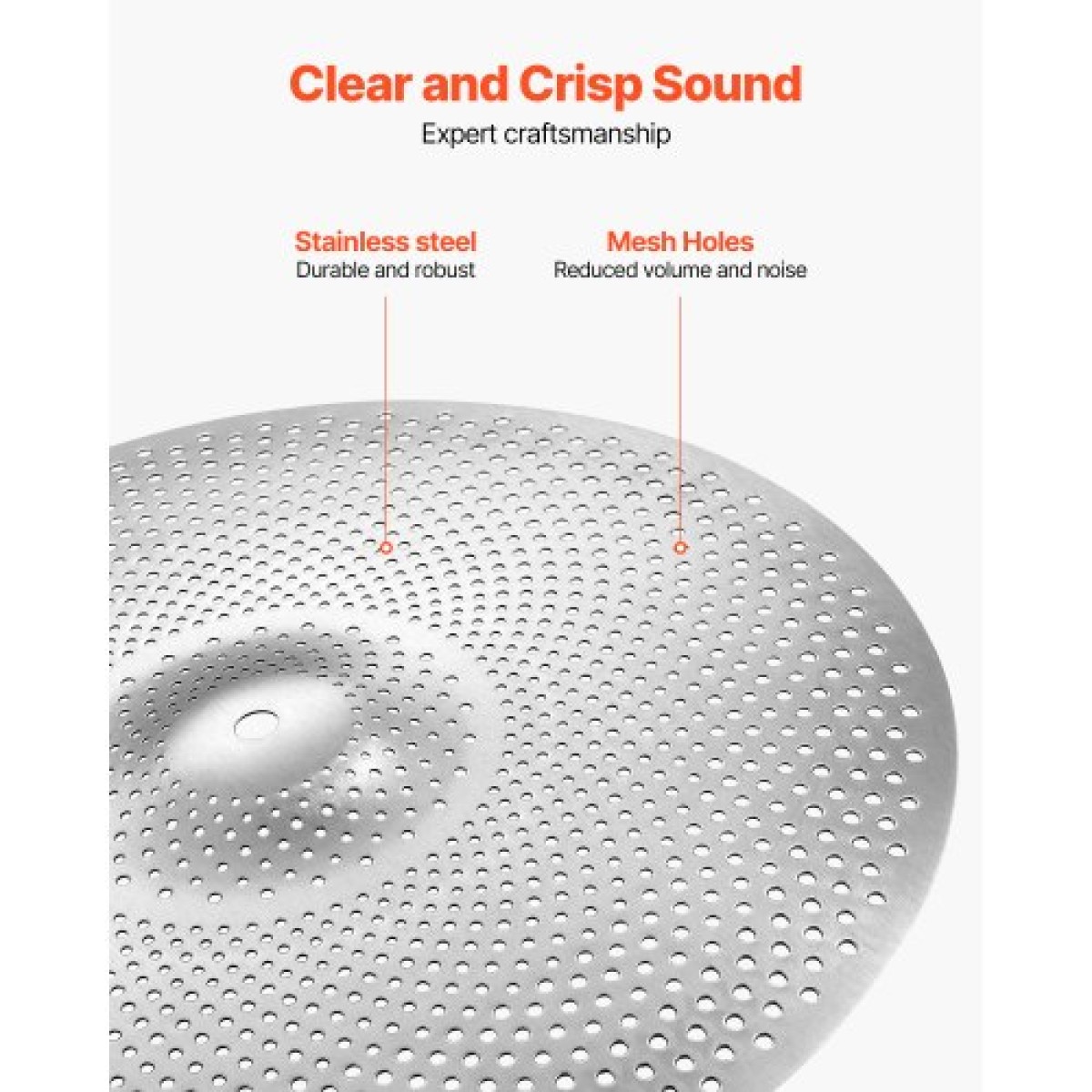 VEVOR Low Volume Cymbal Pack 4 τεμάχια 350/400/455/505 mm (14/16/18/20 ίντσες) Κύμβαλα από κράμα για τύμπανο