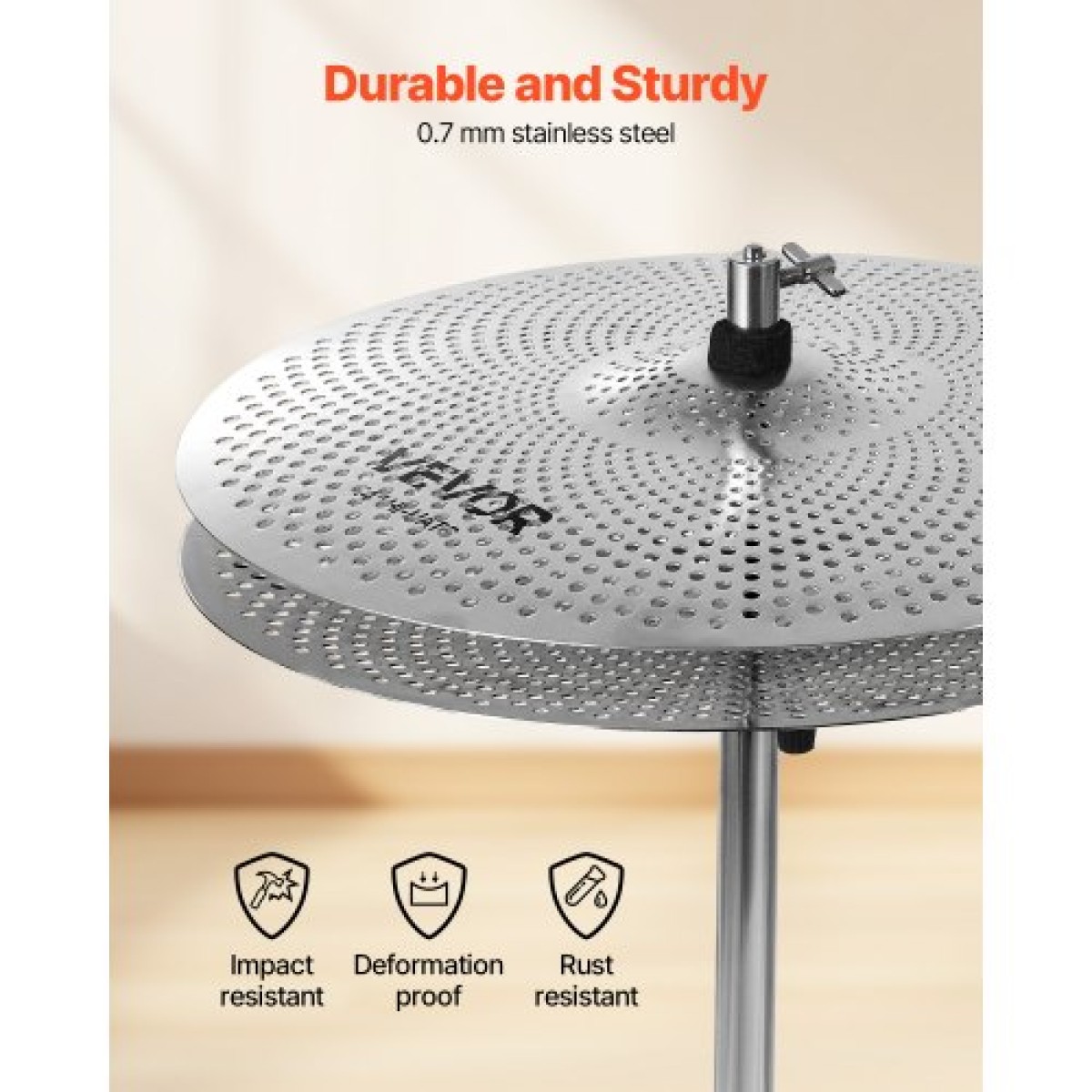 VEVOR Low Volume Cymbal Pack 4 τεμάχια 350/400/455/505 mm (14/16/18/20 ίντσες) Κύμβαλα από κράμα για τύμπανο