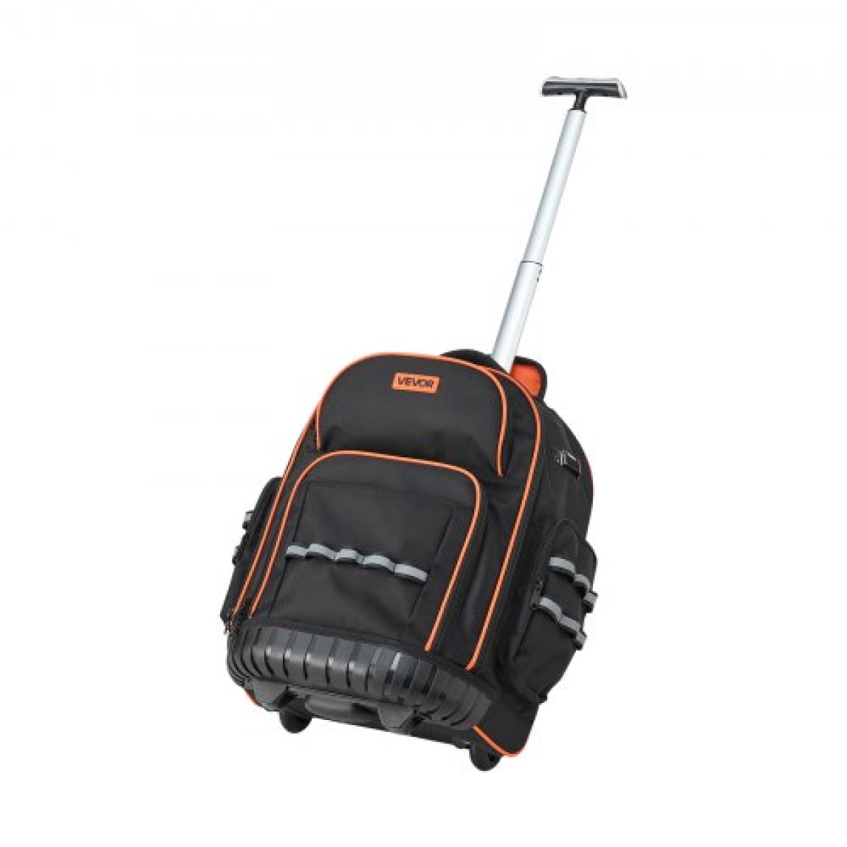 Σακίδιο πλάτης VEVOR Rolling Tool, χωρητικότητα φόρτωσης 110 lbs, τσάντα εργαλείων κυλίνδρου βαρέως τύπου 45 τσέπες σε ρόδες, ρυθμιζόμενη τηλεσκοπική λαβή & σταθερή βάση, οργάνωση εργαλειοθήκης για κατασκευές, μηχανικός