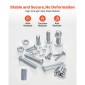 VEVOR 2250 Pcs Bots and Nuts Assortment Kit, Metric + Imperial Machine Screws and Flat Washers, Αλουμίνιο χάλυβα M3/M4/M5/M6/M8 πολλαπλών μεγεθών, για εξοπλισμό/συναρμολόγηση οχήματος, γαλβανισμένο λευκό