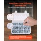 VEVOR 2250 Pcs Bots and Nuts Assortment Kit, Metric + Imperial Machine Screws and Flat Washers, Αλουμίνιο χάλυβα M3/M4/M5/M6/M8 πολλαπλών μεγεθών, για εξοπλισμό/συναρμολόγηση οχήματος, γαλβανισμένο λευκό