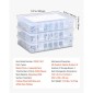 VEVOR 2250 Pcs Bots and Nuts Assortment Kit, Metric + Imperial Machine Screws and Flat Washers, Αλουμίνιο χάλυβα M3/M4/M5/M6/M8 πολλαπλών μεγεθών, για εξοπλισμό/συναρμολόγηση οχήματος, γαλβανισμένο λευκό