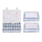 VEVOR 2250 Pcs Bots and Nuts Assortment Kit, Metric + Imperial Machine Screws and Flat Washers, Αλουμίνιο χάλυβα M3/M4/M5/M6/M8 πολλαπλών μεγεθών, για εξοπλισμό/συναρμολόγηση οχήματος, γαλβανισμένο λευκό