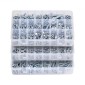 VEVOR 2250 Pcs Bots and Nuts Assortment Kit, Metric + Imperial Machine Screws and Flat Washers, Αλουμίνιο χάλυβα M3/M4/M5/M6/M8 πολλαπλών μεγεθών, για εξοπλισμό/συναρμολόγηση οχήματος, γαλβανισμένο λευκό