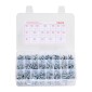 VEVOR 2250 Pcs Bots and Nuts Assortment Kit, Metric + Imperial Machine Screws and Flat Washers, Αλουμίνιο χάλυβα M3/M4/M5/M6/M8 πολλαπλών μεγεθών, για εξοπλισμό/συναρμολόγηση οχήματος, γαλβανισμένο λευκό