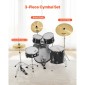 VEVOR Cymbal Pack 3 Pieces Cymbals Drum Set 355/400/505 mm (14 16 20 Inches) Cymbal για τύμπανο