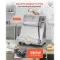 VEVOR Pizza Dough Sheeter, Ημιαυτόματη πρέσα πίτσας από ανοξείδωτο χάλυβα 3-16 ιντσών, Εμπορική ηλεκτρική μηχανή παρασκευής ζυμαρικών 390 W, 260 τμχ ανά ώρα, ρυθμιζόμενο πάχος, με καπάκι πρέσας ζύμης