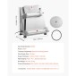 VEVOR Pizza Dough Sheeter, Ημιαυτόματη πρέσα πίτσας από ανοξείδωτο χάλυβα 3-16 ιντσών, Εμπορική ηλεκτρική μηχανή παρασκευής ζυμαρικών 390 W, 260 τμχ ανά ώρα, ρυθμιζόμενο πάχος, με καπάκι πρέσας ζύμης