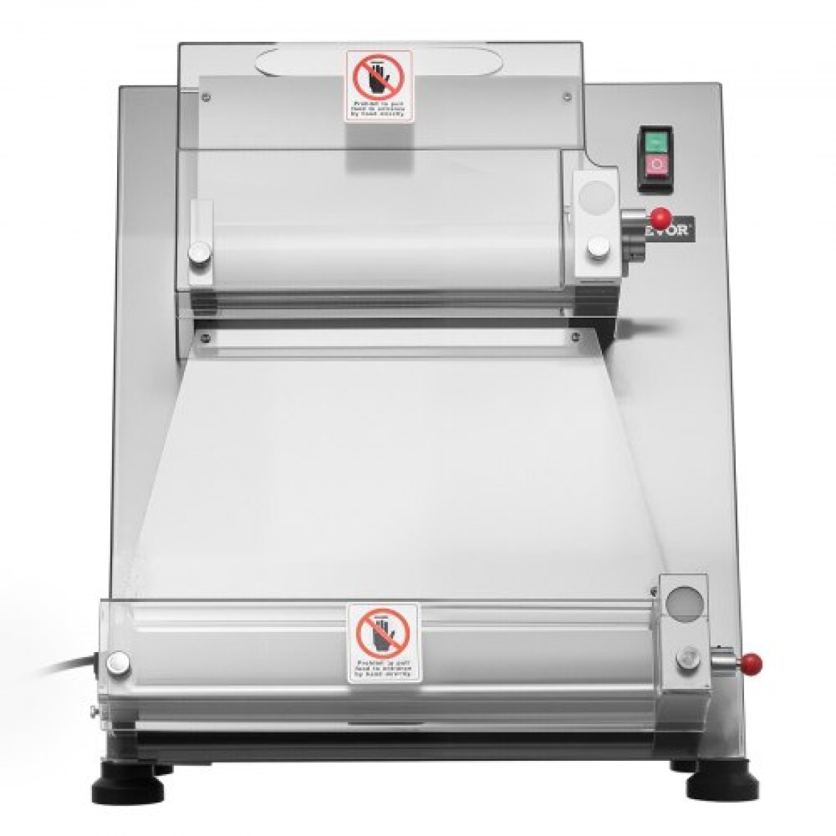 VEVOR Pizza Dough Sheeter, Ημιαυτόματη πρέσα πίτσας από ανοξείδωτο χάλυβα 3-16 ιντσών, Εμπορική ηλεκτρική μηχανή παρασκευής ζυμαρικών 390 W, 260 τμχ ανά ώρα, ρυθμιζόμενο πάχος, με καπάκι πρέσας ζύμης