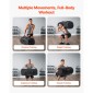 VEVOR Workout Sandbag, Heavy Duty Workout Power Bags with Handles, 56-90 kg Ρυθμιζόμενη τσάντα Slam for Fitness Strength Weight Training Cross-Training, Γυμναστική στο σπίτι, Μαύρη (χωρίς γεμάτη)