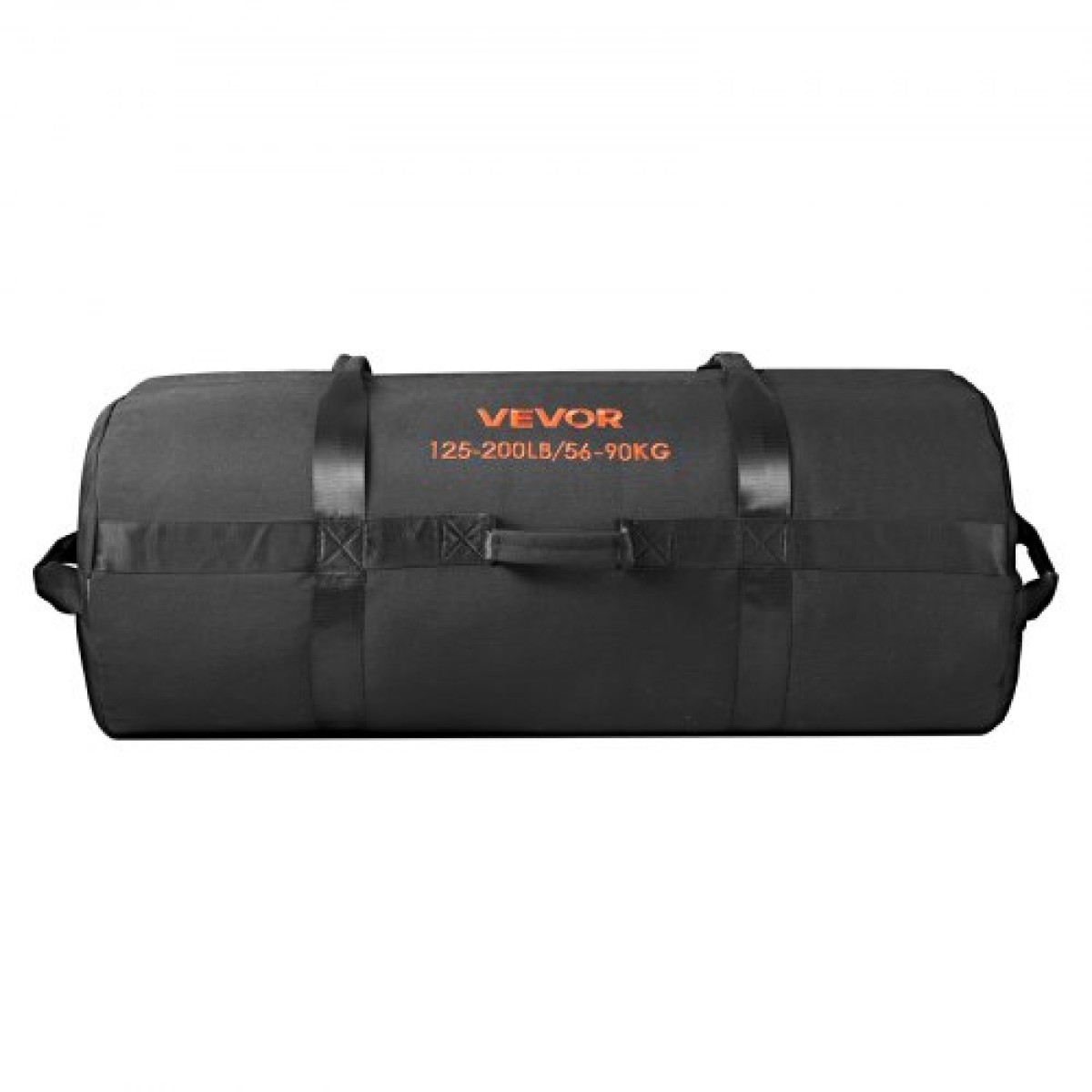 VEVOR Workout Sandbag, Heavy Duty Workout Power Bags with Handles, 56-90 kg Ρυθμιζόμενη τσάντα Slam for Fitness Strength Weight Training Cross-Training, Γυμναστική στο σπίτι, Μαύρη (χωρίς γεμάτη)