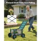 VEVOR Rolling Garden Cart με κάθισμα, Metal Rolling Garden Seat Work με ρόδες, Υποστηρίζει έως και 181 kg, Heavy Duty Cart Gardening Scooter, Υπαίθριο βαγόνι & σκαμπό σε ρόδες για γκαζόν, βεράντα, πίσω αυλή