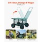 VEVOR Rolling Garden Cart με κάθισμα, Metal Rolling Garden Seat Work με ρόδες, Υποστηρίζει έως και 181 kg, Heavy Duty Cart Gardening Scooter, Υπαίθριο βαγόνι & σκαμπό σε ρόδες για γκαζόν, βεράντα, πίσω αυλή