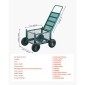 VEVOR Rolling Garden Cart με κάθισμα, Metal Rolling Garden Seat Work με ρόδες, Υποστηρίζει έως και 181 kg, Heavy Duty Cart Gardening Scooter, Υπαίθριο βαγόνι & σκαμπό σε ρόδες για γκαζόν, βεράντα, πίσω αυλή