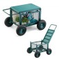 VEVOR Rolling Garden Cart με κάθισμα, Metal Rolling Garden Seat Work με ρόδες, Υποστηρίζει έως και 181 kg, Heavy Duty Cart Gardening Scooter, Υπαίθριο βαγόνι & σκαμπό σε ρόδες για γκαζόν, βεράντα, πίσω αυλή