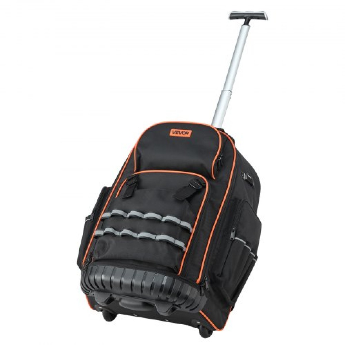 Σακίδιο πλάτης VEVOR Rolling Tool, χωρητικότητα φόρτωσης 110 lbs, 72 τσέπες βαρέως τύπου τσάντα εργαλείων κυλίνδρου σε ρόδες, ρυθμιζόμενη τηλεσκοπική λαβή & σταθερή βάση, οργάνωση εργαλειοθήκης για κατασκευές, μηχανικός