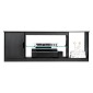 Βάση TV VEVOR για τηλεοράσεις έως 1651 mm, Μοντέρνο Κέντρο Ψυχαγωγίας με Φωτεινές λωρίδες, Ξύλινη ντουλάπα τηλεόρασης με γυάλινο ράφι και ρυθμιζόμενα ράφια, Τραπέζι κονσόλας για σαλόνι και κρεβατοκάμαρα, μαύρο