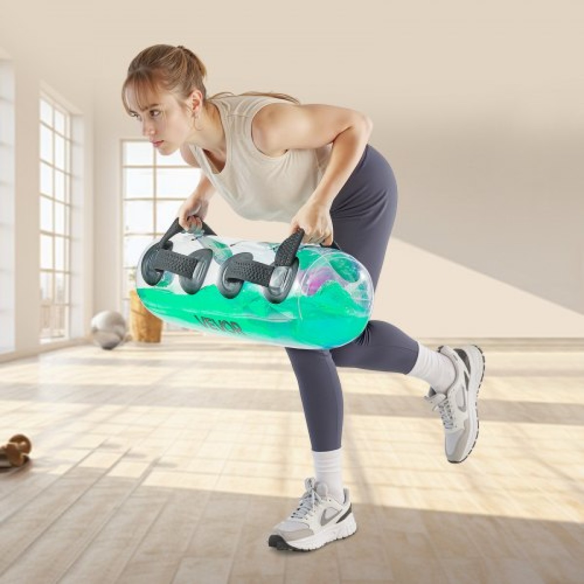 VEVOR Water Weights Aqua Bag, Large Aqua Bags for Workout, 31,75 kg Ρυθμιζόμενος φορητός εξοπλισμός ευστάθειας Fitness & Full Body Exercise, for Strength Core and Balance Training, Home Gym Exercise