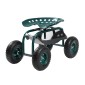 VEVOR Rolling Garden Cart με περιστρεφόμενο κάθισμα, βαρέως τύπου κάθισμα κήπου με καλάθι αποθήκευσης & δίσκο εργαλείων, χωρητικότητα 300 lbs, σκαμπό κηπουρικής εξωτερικού χώρου για φύτευση γκαζόν Βοτάνισμα