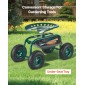 VEVOR Rolling Garden Cart με περιστρεφόμενο κάθισμα, βαρέως τύπου κάθισμα κήπου με καλάθι αποθήκευσης & δίσκο εργαλείων, χωρητικότητα 300 lbs, σκαμπό κηπουρικής εξωτερικού χώρου για φύτευση γκαζόν Βοτάνισμα