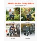 VEVOR Rolling Garden Cart με περιστρεφόμενο κάθισμα, βαρέως τύπου κάθισμα κήπου με καλάθι αποθήκευσης & δίσκο εργαλείων, χωρητικότητα 300 lbs, σκαμπό κηπουρικής εξωτερικού χώρου για φύτευση γκαζόν Βοτάνισμα