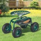 VEVOR Rolling Garden Cart με περιστρεφόμενο κάθισμα, βαρέως τύπου κάθισμα κήπου με καλάθι αποθήκευσης & δίσκο εργαλείων, χωρητικότητα 300 lbs, σκαμπό κηπουρικής εξωτερικού χώρου για φύτευση γκαζόν Βοτάνισμα