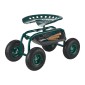 VEVOR Rolling Garden Cart με περιστρεφόμενο κάθισμα, βαρέως τύπου κάθισμα κήπου με καλάθι αποθήκευσης & δίσκο εργαλείων, χωρητικότητα 300 lbs, σκαμπό κηπουρικής εξωτερικού χώρου για φύτευση γκαζόν Βοτάνισμα