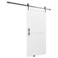 VEVOR Συρόμενη Πόρτα Αχυρώνας, 1067 x 2134 mm, Πάνελ MDF υψηλής αντοχής, Πόρτα αχυρώνα με κιτ υλικού, Αδιάβροχη επιφάνεια PVC, Εύκολη εγκατάσταση, Πλαίσιο H, Ομαλά και αθόρυβα συρόμενα για σαλόνι, μπάνιο