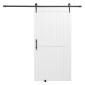 VEVOR Συρόμενη Πόρτα Αχυρώνας, 1067 x 2134 mm, Πάνελ MDF υψηλής αντοχής, Πόρτα αχυρώνα με κιτ υλικού, Αδιάβροχη επιφάνεια PVC, Εύκολη εγκατάσταση, Πλαίσιο H, Ομαλά και αθόρυβα συρόμενα για σαλόνι, μπάνιο