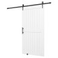 VEVOR Συρόμενη Πόρτα Αχυρώνας, 1067 x 2134 mm, Πάνελ MDF υψηλής αντοχής, Πόρτα αχυρώνα με κιτ υλικού, Αδιάβροχη επιφάνεια PVC, Εύκολη εγκατάσταση, Πλαίσιο H, Ομαλά και αθόρυβα συρόμενα για σαλόνι, μπάνιο