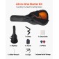 Τσάντα συναυλιών VEVOR 104,4 mm (41 ιντσών) Cutway Acoustic Guitar Beginner Gig Bag για ενήλικες Sunburst
