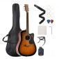 Τσάντα συναυλιών VEVOR 104,4 mm (41 ιντσών) Cutway Acoustic Guitar Beginner Gig Bag για ενήλικες Sunburst