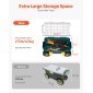 VEVOR Garden Scooter με Κάθισμα, 2 σε 1 Rolling Garden Cart με Αποθηκευτικό Κάδο, Υποστηρίζει έως και 123 kg, Βαγόνι εξωτερικού χώρου με λαβή, Ελαφρύ σκαμπό κηπουρικής αποθήκευσης για φύτευση βοτάνων σε αυλή
