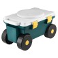VEVOR Garden Scooter με Κάθισμα, 2 σε 1 Rolling Garden Cart με Αποθηκευτικό Κάδο, Υποστηρίζει έως και 123 kg, Βαγόνι εξωτερικού χώρου με λαβή, Ελαφρύ σκαμπό κηπουρικής αποθήκευσης για φύτευση βοτάνων σε αυλή