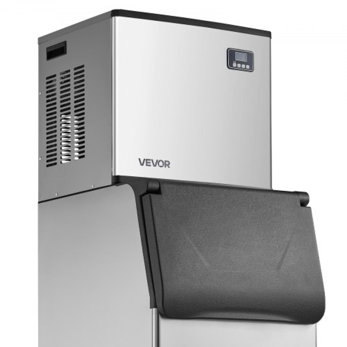 Εμπορική παγομηχανή VEVOR - Κεφαλή, 181,4 kg/ημέρα παγομηχανή από ανοξείδωτο χάλυβα με αυτοκαθαρισμό, προγραμματισμένη παρασκευή πάγου, ρυθμιζόμενο πάχος, ιδανική για εστιατόριο Bar Cafe Hotel - Μόνο για κεφαλή