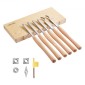 VEVOR 6PCS Wood Lathe Chisel Set HSS Turning Tools Storage Box Lathe Finisher