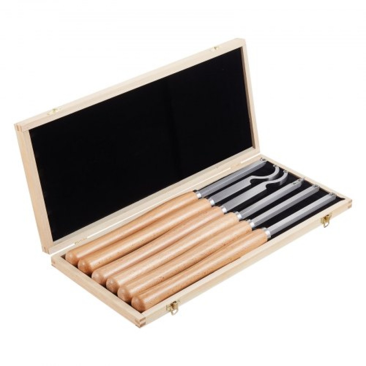 VEVOR 6PCS Wood Lathe Chisel Set HSS Turning Tools Storage Box Lathe Finisher