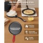 Πρέσα τορτίγιας VEVOR, Πρέσα τορτίγιας και Roti από χυτοσίδηρο 8 ιντσών, Πρέσα Tortilladora βαρέως τύπου, Pataconera Makers με λαβή και 100 τμχ χαρτί περγαμηνής, Πρέσα Taco ζύμης για τορτίγια αλευριού, Tawa