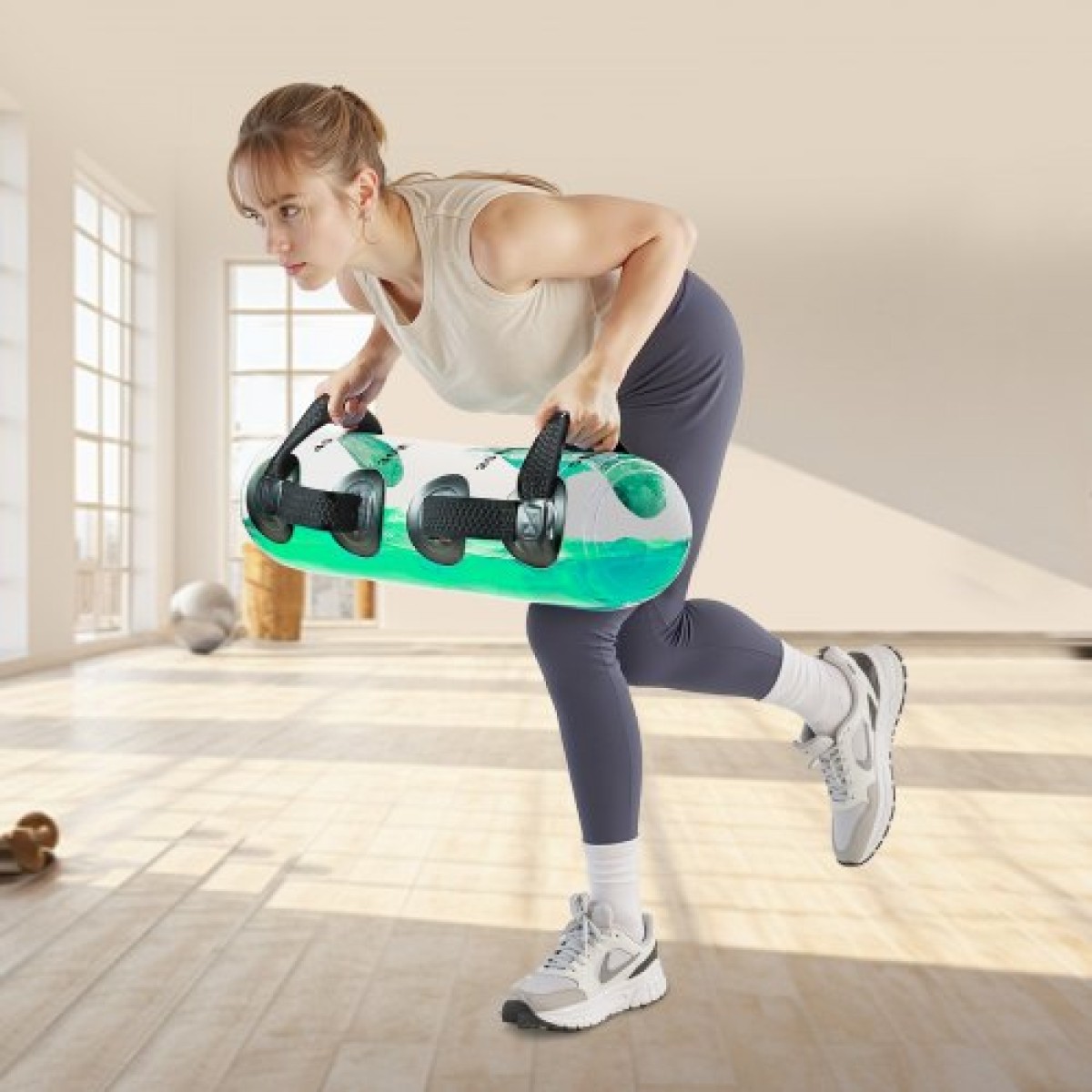 VEVOR Water Weights Aqua Bag, Large Aqua Bags for Workout, 22,68 kg Ρυθμιζόμενος φορητός εξοπλισμός ευστάθειας Fitness & Full Body Exercise, for Strength Core and Balance Training, Home Gym Exercise