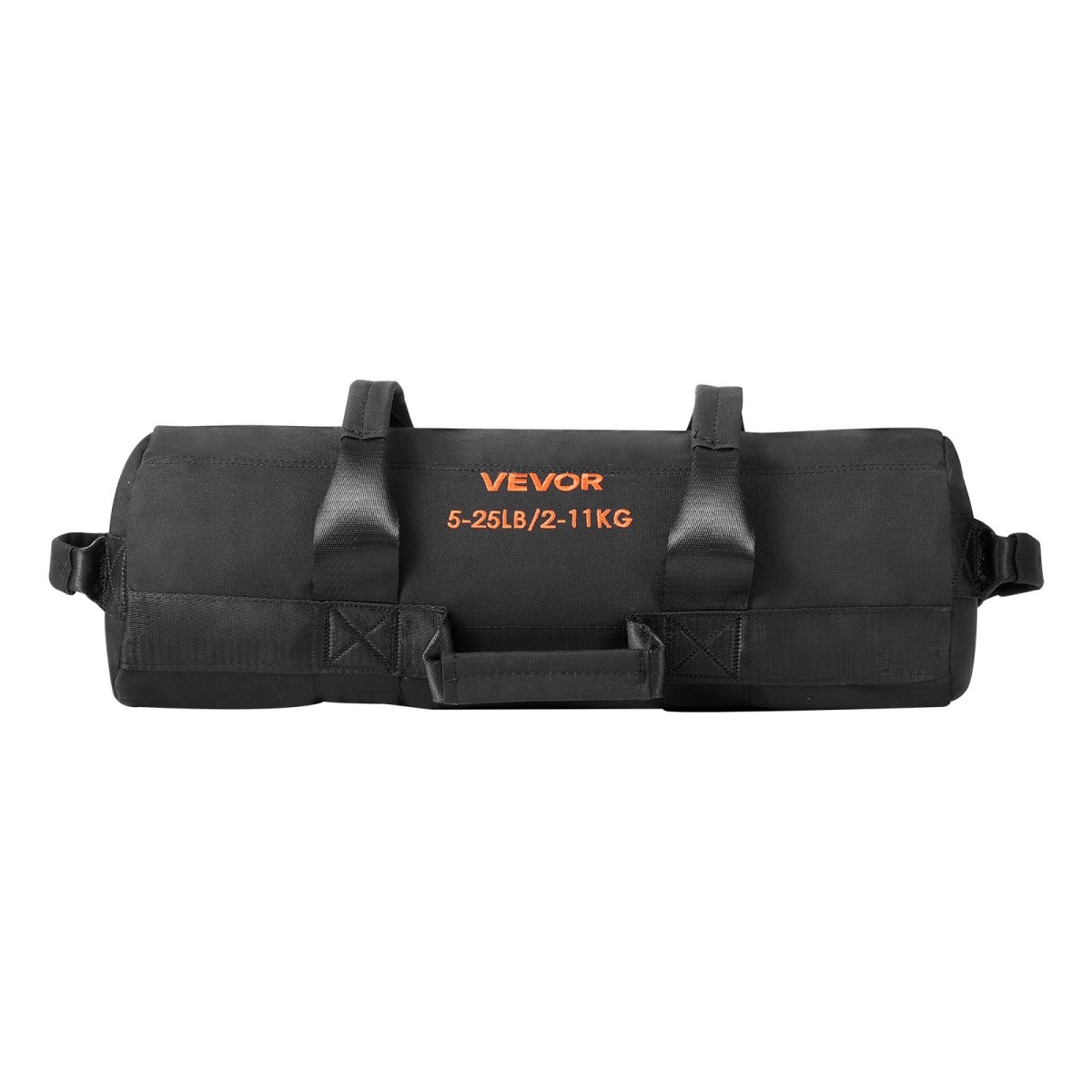 VEVOR Workout Sandbag, Heavy Duty Workout Power Bags with Handles, 2-11 kg Ρυθμιζόμενη τσάντα Slam for Fitness Strength Weight Training Cross-Training, Γυμναστική στο σπίτι, Μαύρο (χωρίς)