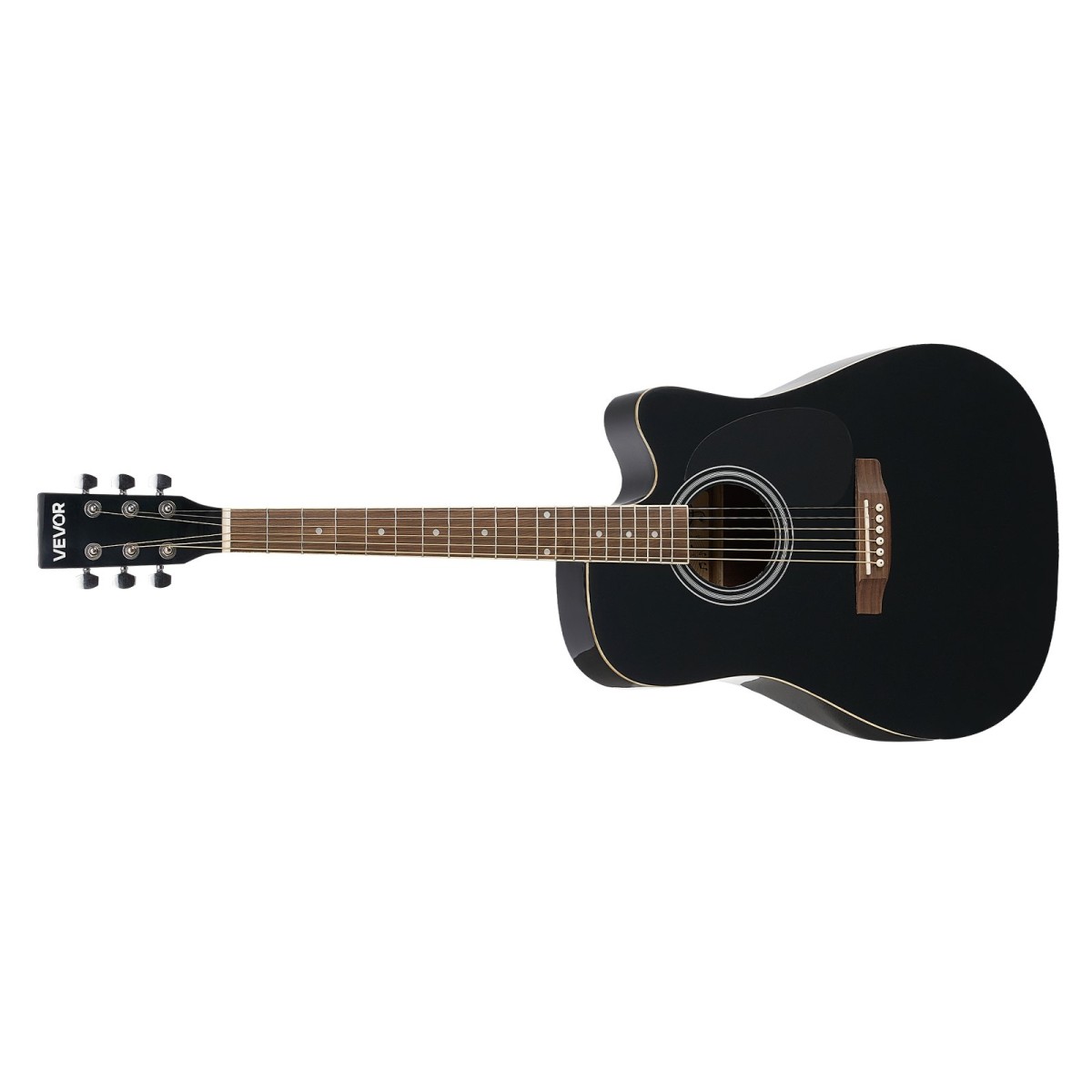 VEVOR 1041 mm (41 ίντσες) Cutway Acoustic Guitar Bundle with Gig Bag for Adult Black