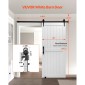 VEVOR Συρόμενη Πόρτα Αχυρώνα, 914 x 2134 mm, Πάνελ MDF υψηλής αντοχής, Πόρτα αχυρώνα με κιτ υλικού, Αδιάβροχη επιφάνεια PVC, Εύκολη εγκατάσταση, Πλαίσιο H, Ομαλά και αθόρυβα συρόμενα για σαλόνι, μπάνιο