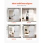 VEVOR Συρόμενη Πόρτα Αχυρώνα, 914 x 2134 mm, Πάνελ MDF υψηλής αντοχής, Πόρτα αχυρώνα με κιτ υλικού, Αδιάβροχη επιφάνεια PVC, Εύκολη εγκατάσταση, Πλαίσιο H, Ομαλά και αθόρυβα συρόμενα για σαλόνι, μπάνιο