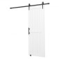 VEVOR Συρόμενη Πόρτα Αχυρώνα, 914 x 2134 mm, Πάνελ MDF υψηλής αντοχής, Πόρτα αχυρώνα με κιτ υλικού, Αδιάβροχη επιφάνεια PVC, Εύκολη εγκατάσταση, Πλαίσιο H, Ομαλά και αθόρυβα συρόμενα για σαλόνι, μπάνιο