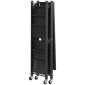 Πτυσσόμενο ράφι αποθήκευσης VEVOR 3 επιπέδων, 30W x 13D x 36H Inch Αναδιπλούμενο Μεταλλικό Ράφι Ράφια, Χωρίς Συναρμολόγηση ράφι με 5 ρόδες & 4 γάντζους για ντουλάπι, κουζίνα, γκαράζ, υπόγειο, μαύρο